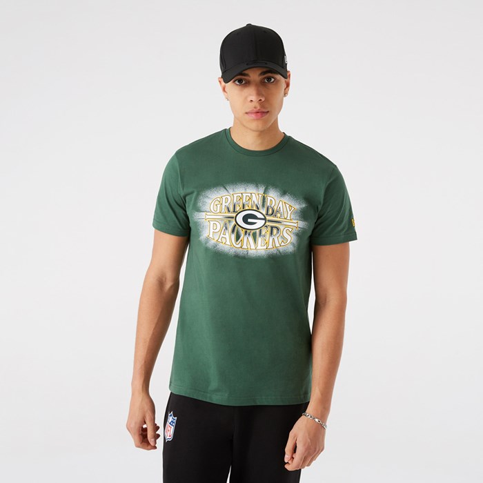 Green Bay Packers Graphic Logo Miesten T-paita Vihreä - New Era Vaatteet Tarjota FI-862304